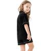 image:imageSWOMOG Unisex Girls Boys Soft Pajamas Set ButtonDown PJs Short Sleeve Sleepwear Toddler Cute Lounge SetsBlack