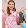 image:imageSWOMOG Unisex Girls Boys Soft Pajamas Set ButtonDown PJs Short Sleeve Sleepwear Toddler Cute Lounge SetsBlsuh Pink Monkey