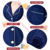 image:imageSWOMOG Unisex Girls Boys Soft Pajamas Set ButtonDown PJs Short Sleeve Sleepwear Toddler Cute Lounge SetsNavy