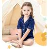 image:imageSWOMOG Unisex Girls Boys Soft Pajamas Set ButtonDown PJs Short Sleeve Sleepwear Toddler Cute Lounge SetsNavy