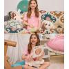 image:imageSWOMOG Unisex Girls Boys Soft Pajamas Set ButtonDown PJs Short Sleeve Sleepwear Toddler Cute Lounge SetsPink