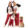 image:imageSWOMOG Family Christmas Matching Pajamas Sets Long Sleeve Pjs Holiday Sleepwear Women Men Soft Loungewear SetRed Green Plaid