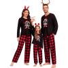 image:imageSWOMOG Family Christmas Pajamas Set Party Holiday Sleepwear Long Sleeve ButtonDown Loungewear SetRed Santa Clauspullover