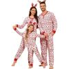 image:imageSWOMOG Matching Family Pajama Set Long Sleeve Christmas Pajama Button Down Holiday Sleepwear SetFlower Deer