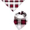 image:imageSWOMOG Adult Christmas Pajamas Buffalo Plaid Pajama Pants with Pockets Long Sleeve Tops for Couples amp FamilyDeep Grey