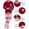 image:imageSWOMOG Adult Christmas Pajamas Buffalo Plaid Pajama Pants with Pockets Long Sleeve Tops for Couples amp FamilyWine Red Christmas Tree