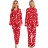 image:imageSWOMOG Christmas Family Matching Pajamas Long Sleeve Pj Set Festival Party Comfy Sleepwear with Button