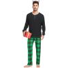 image:imageSWOMOG Couple Christmas Pajamas MEN amp WOMEN Pjs Long Sleeve Top amp Plaid Bottom Soft Sleepwear LoungewearBlack  Green
