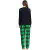 image:imageSWOMOG Couple Christmas Pajamas MEN amp WOMEN Pjs Long Sleeve Top amp Plaid Bottom Soft Sleepwear LoungewearBlack  Green