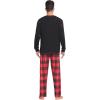image:imageSWOMOG Couple Christmas Pajamas MEN amp WOMEN Pjs Long Sleeve Top amp Plaid Bottom Soft Sleepwear LoungewearBlack  Red Plaid