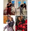 image:imageSWOMOG Couple Christmas Pajamas MEN amp WOMEN Pjs Long Sleeve Top amp Plaid Bottom Soft Sleepwear LoungewearBlack  White