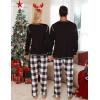 image:imageSWOMOG Couple Christmas Pajamas MEN amp WOMEN Pjs Long Sleeve Top amp Plaid Bottom Soft Sleepwear LoungewearBlack  White