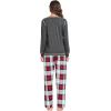 image:imageSWOMOG Couple Christmas Pajamas MEN amp WOMEN Pjs Long Sleeve Top amp Plaid Bottom Soft Sleepwear LoungewearDeep Grey