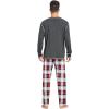 image:imageSWOMOG Couple Christmas Pajamas MEN amp WOMEN Pjs Long Sleeve Top amp Plaid Bottom Soft Sleepwear LoungewearDeep Grey