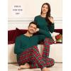 image:imageSWOMOG Couple Christmas Pajamas MEN amp WOMEN Pjs Long Sleeve Top amp Plaid Bottom Soft Sleepwear LoungewearEmerald Green