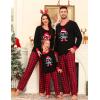image:imageSWOMOG Couple Matching Pajamas Set Christmas Pajamas Long Sleeve Button Down Pj Set Festival Party Xmas SleepwearBlack Christmas Tree