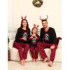 image:imageSWOMOG Couple Matching Pajamas Set Christmas Pajamas Long Sleeve Button Down Pj Set Festival Party Xmas SleepwearBlack Christmas Tree