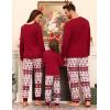 image:imageSWOMOG Couple Matching Pajamas Set Christmas Pajamas Long Sleeve Button Down Pj Set Festival Party Xmas SleepwearWhite Red Christmas Tree