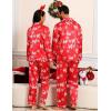 image:imageSWOMOG Couples Matching Pajamas Sets Women amp Men Silk Satin Long Sleeve Button Down Sleepwear 2 Pcs Classic LoungewearChristmas Red