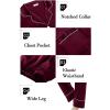 image:imageSWOMOG Couples Matching Pajamas Sets Women amp Men Silk Satin Long Sleeve Button Down Sleepwear 2 Pcs Classic LoungewearDeep Wine Red