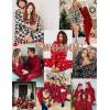 image:imageSWOMOG Couples One Piece Pajamas Sets Christmas Men amp Women Fleece Winter Loungewear ZipUp Jumpsuit with Pockets PjsBig Black White Grid
