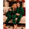 image:imageSWOMOG Couples One Piece Pajamas Sets Christmas Men amp Women Fleece Winter Loungewear ZipUp Jumpsuit with Pockets PjsBig Plaid Black and Green