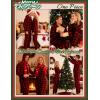 image:imageSWOMOG Couples One Piece Pajamas Sets Christmas Men amp Women Fleece Winter Loungewear ZipUp Jumpsuit with Pockets PjsRed Grid