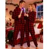 image:imageSWOMOG Couples One Piece Pajamas Sets Christmas Men amp Women Fleece Winter Loungewear ZipUp Jumpsuit with Pockets PjsRed Grid