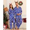 image:imageSWOMOG Couples Pajamas Sets Silk Satin Long Sleeve Sleepwear Button Down Loungewear Pjs Set Classic Pajama SXXLPolar Bear