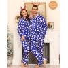 image:imageSWOMOG Couples Pajamas Sets Silk Satin Long Sleeve Sleepwear Button Down Loungewear Pjs Set Classic Pajama SXXLPolar Bear