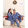 image:imageSWOMOG Couples Pajamas Womens ampMens Matching Pajamas Set Silk Satin Pj Set Long Sleeve Button Down Sleepwear 2 Pcs LoungewearChristmas Polar Bear
