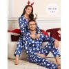 image:imageSWOMOG Couples Pajamas Womens ampMens Matching Pajamas Set Silk Satin Pj Set Long Sleeve Button Down Sleepwear 2 Pcs LoungewearChristmas Polar Bear