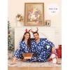 image:imageSWOMOG Couples Pajamas Womens ampMens Matching Pajamas Set Silk Satin Pj Set Long Sleeve Button Down Sleepwear 2 Pcs LoungewearChristmas Polar Bear