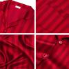 image:imageSWOMOG Couples Pajamas Womens ampMens Matching Pajamas Set Silk Satin Pj Set Long Sleeve Button Down Sleepwear 2 Pcs LoungewearRed Striped
