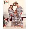 image:imageSWOMOG Familiy Pajamas Set for Christmas Matching Pj Sets Womens Mens Kids Soft Pjs Long Sleeve Sleepwear Lounge Sets Outfits Brown Elk