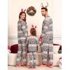image:imageSWOMOG Familiy Pajamas Set for Christmas Matching Pj Sets Womens Mens Kids Soft Pjs Long Sleeve Sleepwear Lounge Sets Outfits Brown Elk