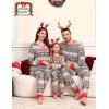 image:imageSWOMOG Familiy Pajamas Set for Christmas Matching Pj Sets Womens Mens Kids Soft Pjs Long Sleeve Sleepwear Lounge Sets Outfits Brown Elk