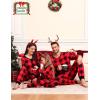 image:imageSWOMOG Familiy Pajamas Set for Christmas Matching Pj Sets Womens Mens Kids Soft Pjs Long Sleeve Sleepwear Lounge Sets Outfits Red Black Grid