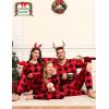 image:imageSWOMOG Familiy Pajamas Set for Christmas Matching Pj Sets Womens Mens Kids Soft Pjs Long Sleeve Sleepwear Lounge Sets Outfits Red Black Grid