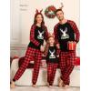 image:imageSWOMOG Family Christmas Pjs Matching Sets Christmas Pajamas for Family Xmas Jammies Set Christmas Holiday SleepwearGold Letter Deer