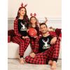 image:imageSWOMOG Family Christmas Pjs Matching Sets Christmas Pajamas for Family Xmas Jammies Set Christmas Holiday SleepwearGold Letter Deer
