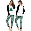 image:imageSWOMOG Family Christmas Pjs Matching Sets Christmas Pajamas for Family Xmas Jammies Set Christmas Holiday SleepwearGreen Christmas Tree