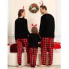 image:imageSWOMOG Family Christmas Pjs Matching Sets Christmas Pajamas for Family Xmas Jammies Set Christmas Holiday SleepwearRed Black Plaid