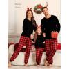 image:imageSWOMOG Family Christmas Pjs Matching Sets Christmas Pajamas for Family Xmas Jammies Set Christmas Holiday SleepwearRed Black Plaid
