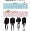 image:imageSWOMOG Family Christmas Pjs Matching Sets Christmas Pajamas for Family Xmas Jammies Set Christmas Holiday SleepwearWhite Black Plaid