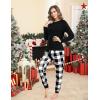 image:imageSWOMOG Family Christmas Pjs Matching Sets Christmas Pajamas for Family Xmas Jammies Set Christmas Holiday SleepwearWhite Black Plaid