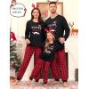 image:imageSWOMOG Family Christmas Pjs Matching Sets Christmas Pajamas for Family Xmas Jammies Set Christmas Holiday SleepwearZ  Merry Christmas Printpullover