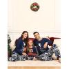 image:imageSWOMOG Family Christmas Pjs Matching Sets Christmas Pajamas for Family Xmas Jammies Set Christmas Holiday SleepwearZ  Navy Blue Snowmenpullover