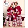 image:imageSWOMOG Family Christmas Pjs Matching Sets Christmas Pajamas for Family Xmas Jammies Set Christmas Holiday SleepwearZ  Wine Red Treepullover