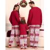 image:imageSWOMOG Family Christmas Pjs Matching Sets Christmas Pajamas for Family Xmas Jammies Set Christmas Holiday SleepwearZ  Wine Red Treepullover